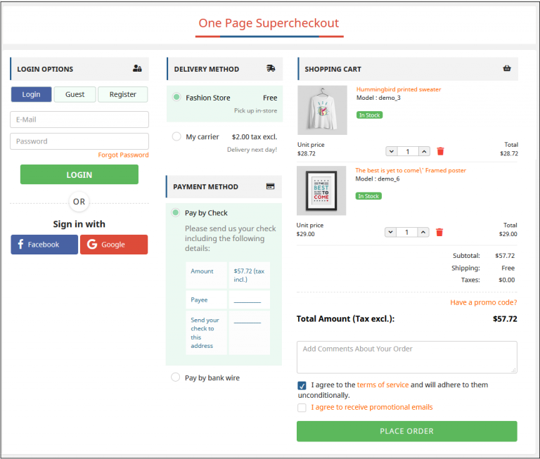 Prestashop One Page Checkout Addon | User Manual | Knowband