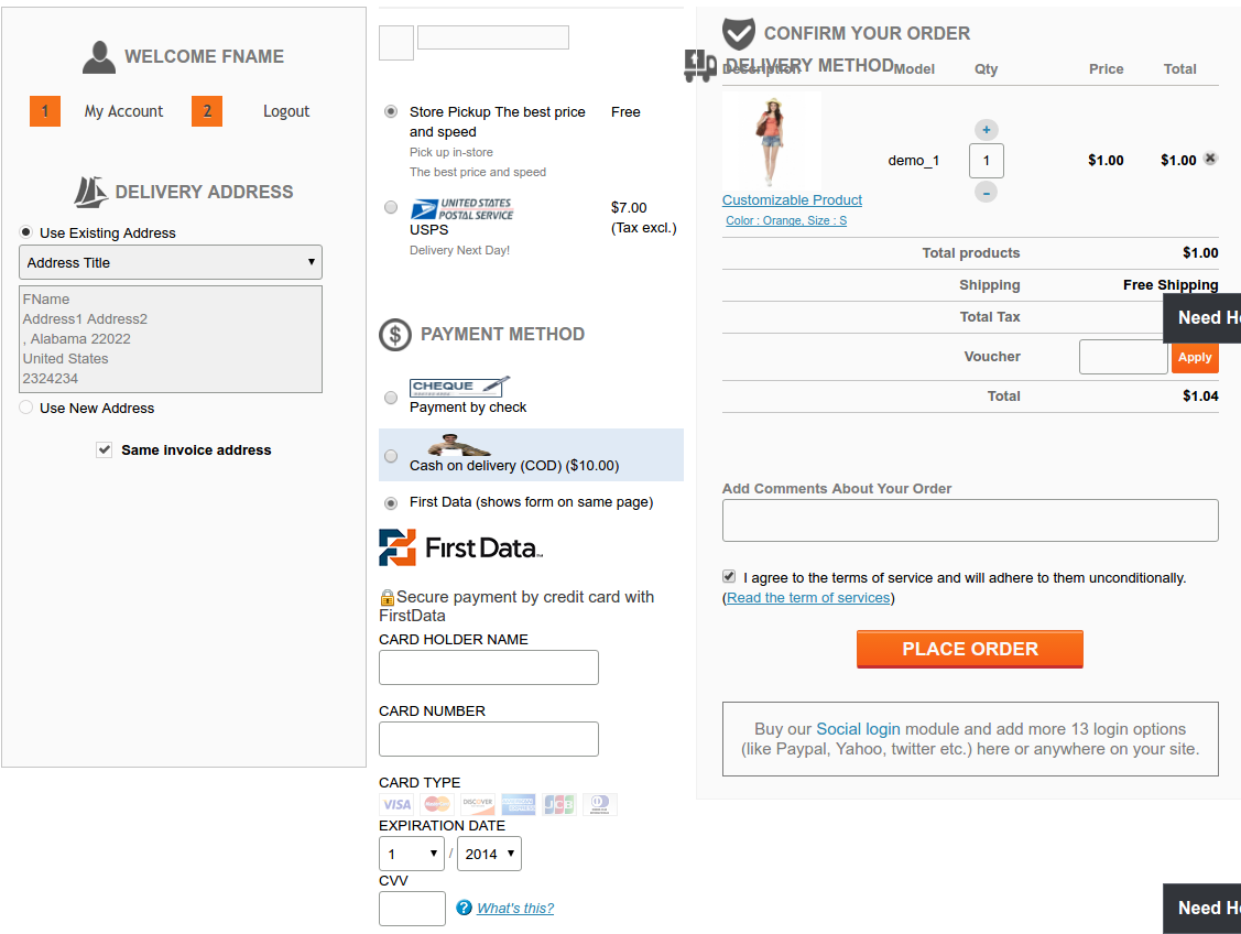 Change the layout of your store’s one page page checkout | Knowband