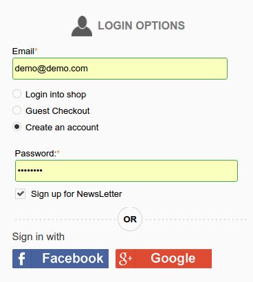 Expectations that should be made with one page checkout module- Login Options | Knowband