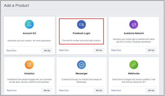 How to create custom application for Facebook Social Login? 